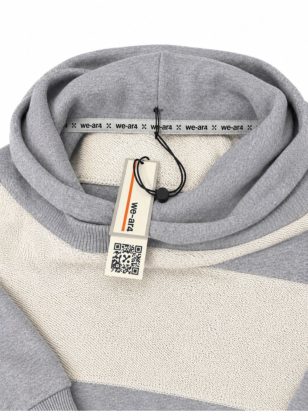 WE-AR4 Inside Out Hoodie Grey Heather Size L NWT Oversized Designer Sweatshirt - Picture 4 of 8